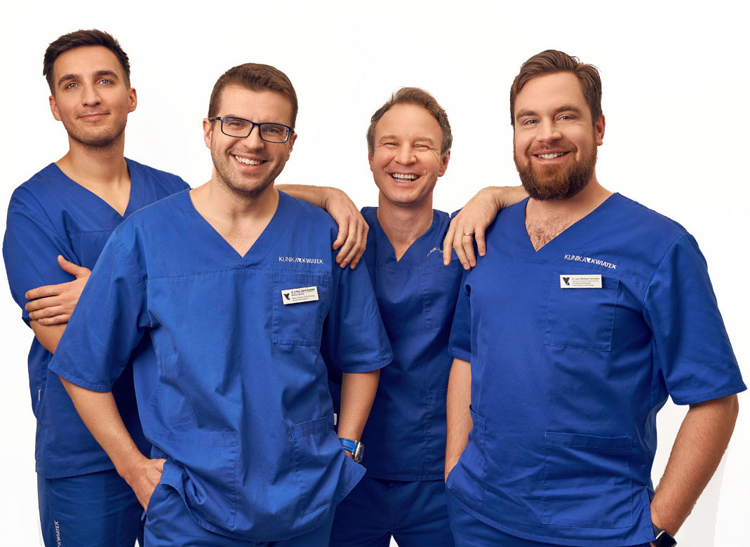 Teamet ved Kwiatek Klinikk og Tannimplantater Poznań